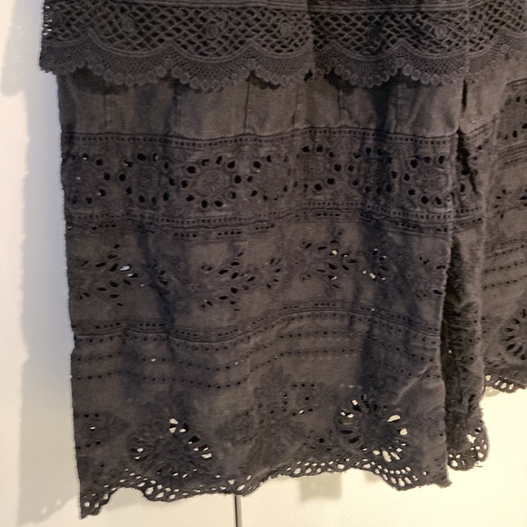 Johnny Was crop lace cotton black pants M - Picture 3 of 16